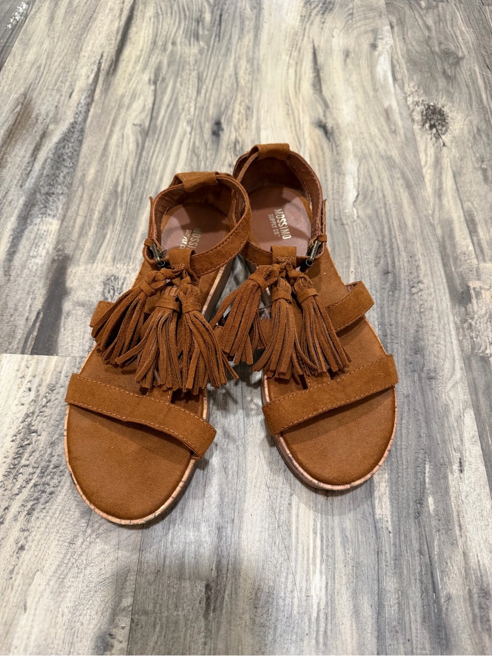 Mossimo Fringe Ankle-Strap Sandals boho 7 - Brown